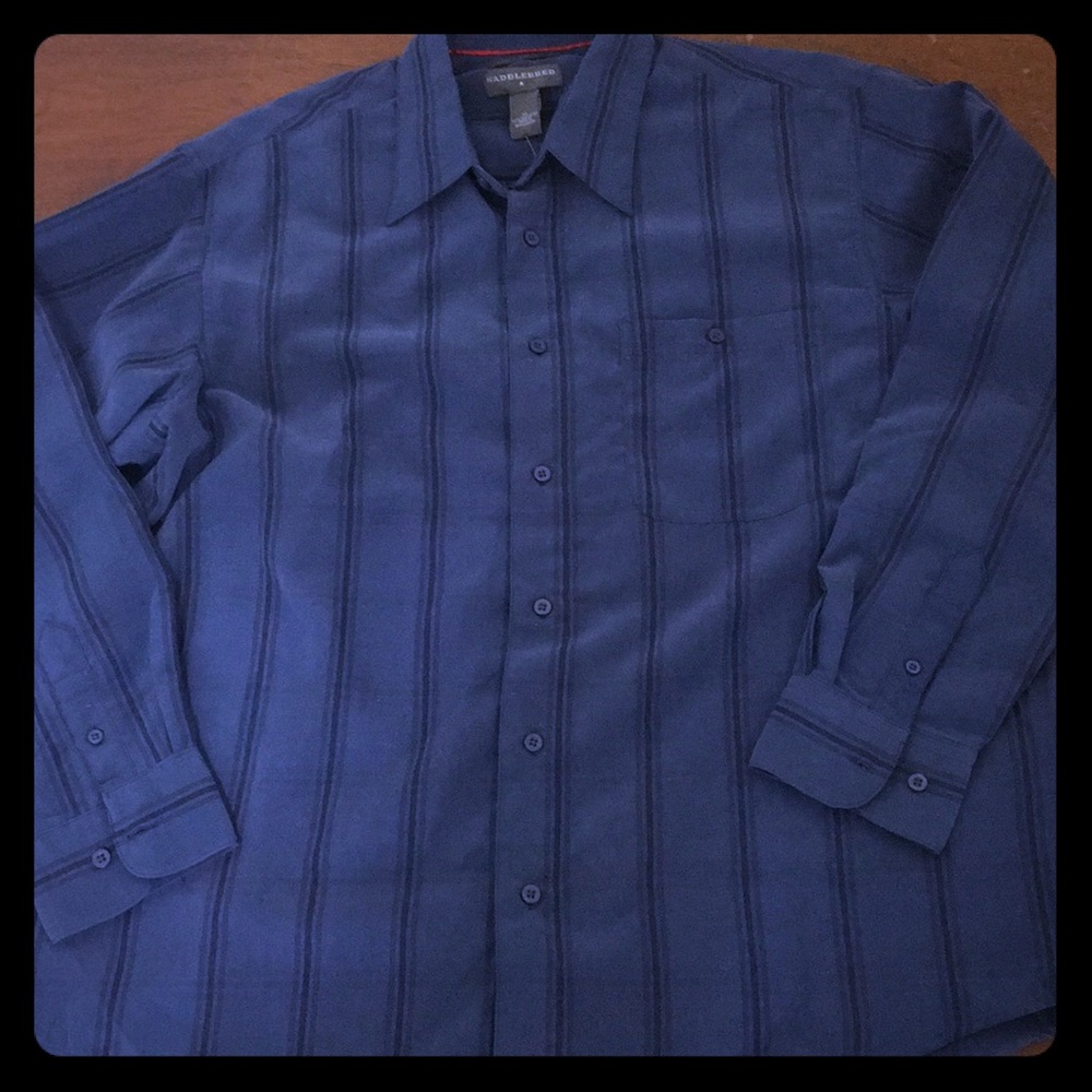 Mens blue dress shirt